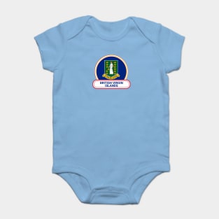British Virgin Islands Country Badge - British Virgin Islands Flag Baby Bodysuit
